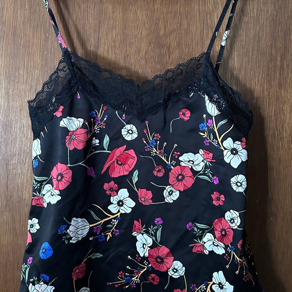 Floral Lace Trim Chemise Tezenis